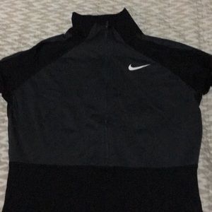 Nike black n gray mid zip workout sweater jacket